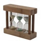 Bredemeijer Tea Timer Bamboo 3-in-1 Hourglasses for 2 / 3 and 5 Minutes 