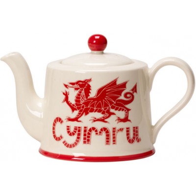 *Discontinued* Welsh Cymru Dragon Teapot Moorland Pottery Cymruware