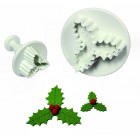 PME Plunger Cutter - Three Leaf Holly - Set of 2