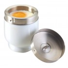 Traditional Porcelain Egg Coddler with Stainless Steel Top