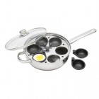 Clearview Stainless Steel 6 Cup Egg Poacher Set 