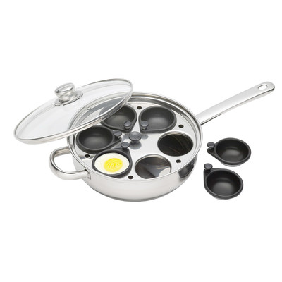 Clearview Stainless Steel 6 Cup Egg Poacher Set 