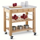 Lambourn Two Drawer - Stainless Steel Top Kitchen Trolley