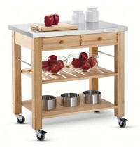 Lambourn Two Drawer - Stainless Steel Top Kitchen Trolley