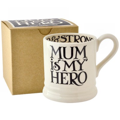 *SOLD OUT* Emma Bridgewater Black Toast Mum is My Hero 1/2 Pint Mug Boxed