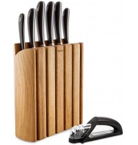 Robert Welch Signature Book Oak Knife Block Set FREE Sharpener