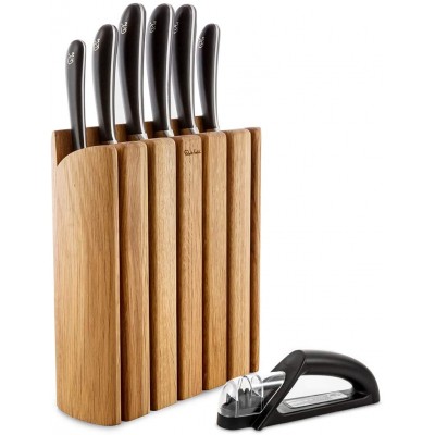 Robert Welch Signature Book Oak Knife Block Set FREE Sharpener